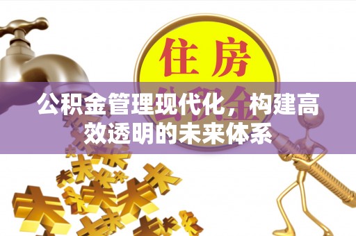 余江公积金管理现代化，构建高效透明的未来体系