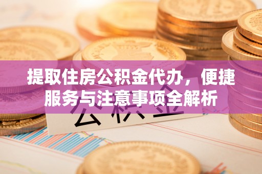 余江提取住房公积金代办，便捷服务与注意事项全解析